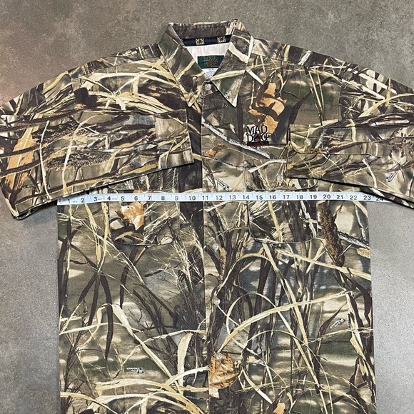 Vintage Advantage Camouflage Camo Button Up Shirt Hunting Grunge - Picture 6 of 8